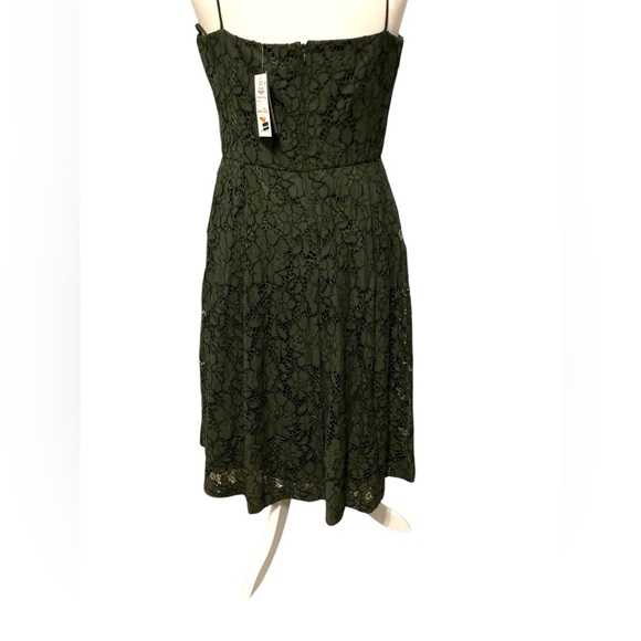 Lauren Ralph Lauren green lace sleeveless midi dress size 14 - Picture 5 of 5